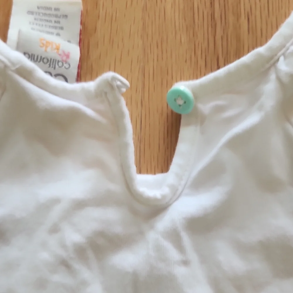 C&C California Kids Matching Set White Top with Light Green Shorts